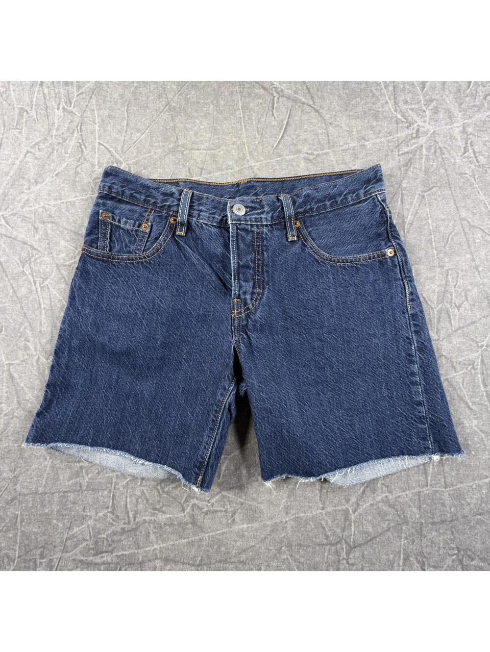 Levis Shorts Women's W24 Blue 501 Dark Wash